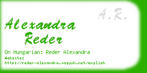 alexandra reder business card